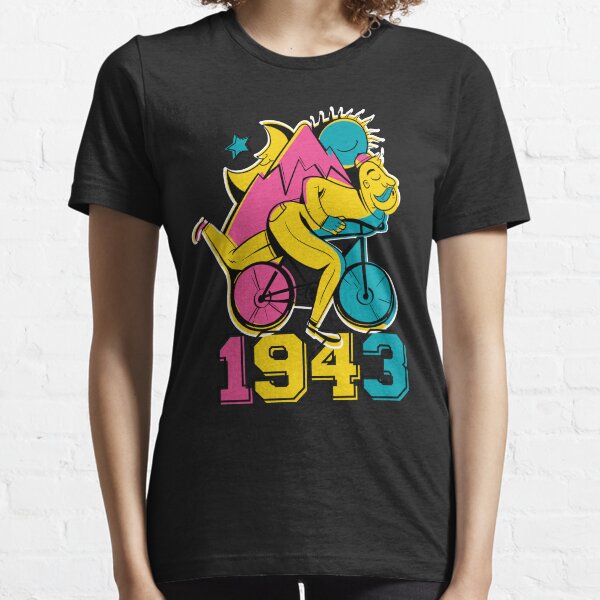 Trippy Psychedelic bicycle ride 1940s Essential T-Shirt