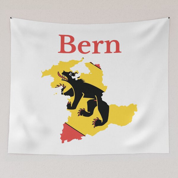 Item preview, Berne Canton Map Flag, Switzerland designed and sold by marosharaf.