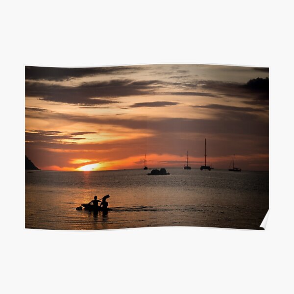 Kayaking to the Sunset in Koh Lipe Poster