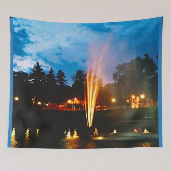 Item preview, Colorful fountain at night designed and sold by helenkaiy.