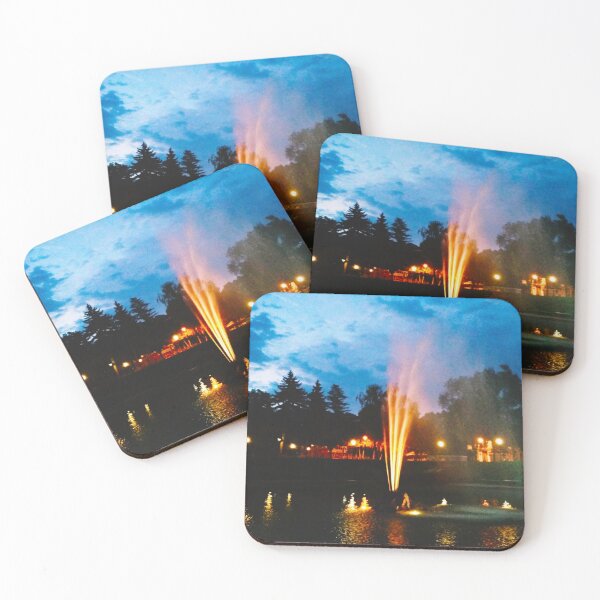 Item preview, Colorful fountain at night designed and sold by helenkaiy.