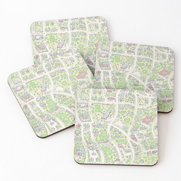 Item preview, Baby-sitters Club Stoneybrook Map designed and sold by LittleCupOfArt.