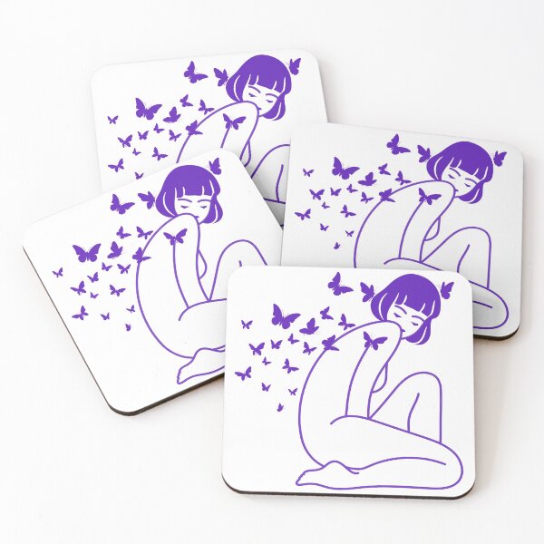 Item preview, Purple Butterfly Emoji I Love Purple Butterfly Purple Anime Girl And Purple Butterfly designed and sold by daybreakagain.
