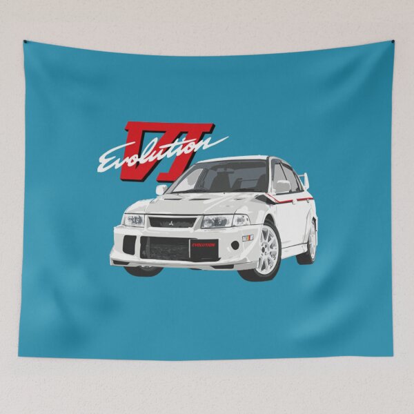 Item preview, Lancer Evolution lancer evo 6 TME white designed and sold by PreppieLook.