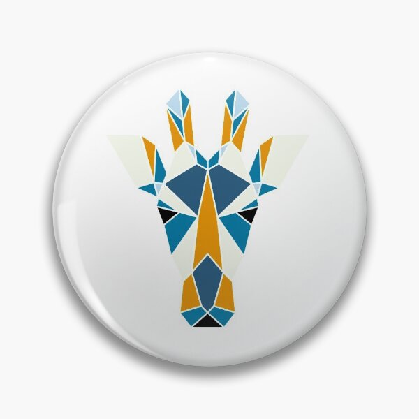 Item preview, Geometric Giraffe - blue gold designed and sold by WatTees.