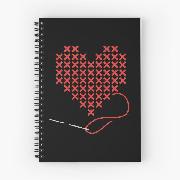 Item preview, I love Cross Stitch Heart and Needle in Red designed and sold by Good-Find.
