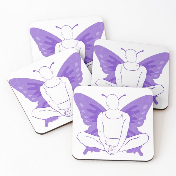Item preview, Purple Butterfly Emoji I Love Purple Butterfly Butterfly Yoga Pose And Purple Butterfly designed and sold by daybreakagain.