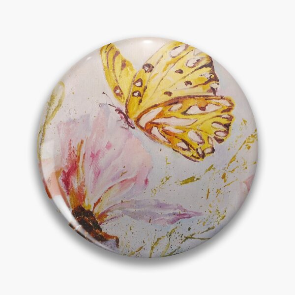 Item preview, Butterfly on flower original painting designed and sold by BeeTartprints.