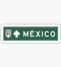 Mexico City, Highway Sign, Mexico Sticker