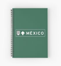 Mexico City, Highway Sign, Mexico Spiral Notebook
