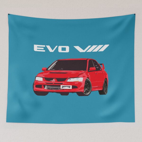 Item preview, Mitsubishi Evolution Mitsubishi EVO 8 Rally Red designed and sold by PreppieLook.