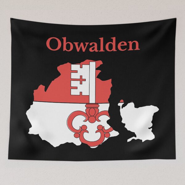 Item preview, Obwalden Canton Map Flag, Switzerland designed and sold by marosharaf.