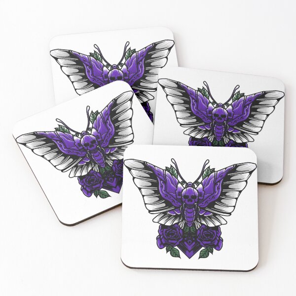 Item preview, Purple Butterfly Emoji I Love Purple Butterfly Butterfly Purple Butterfly Floral Skeleton Face  designed and sold by daybreakagain.