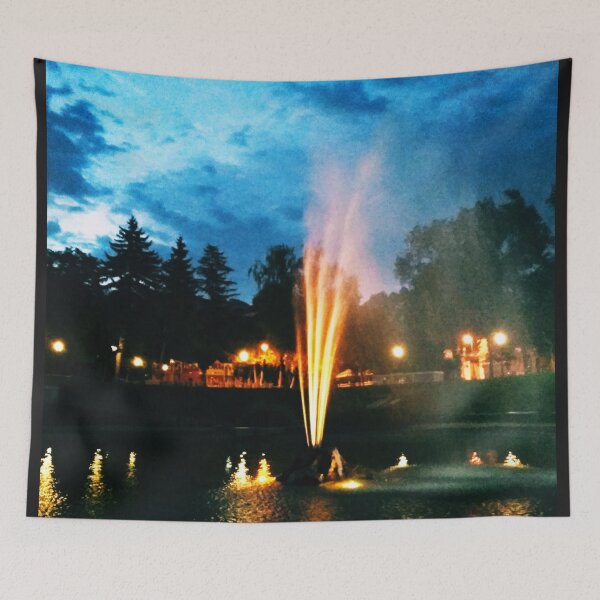 Item preview, Colorful fountain at night designed and sold by helenkaiy.