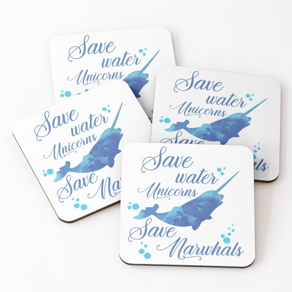 Item preview, Save water unicorns, Save Narwhals designed and sold by Soumita.