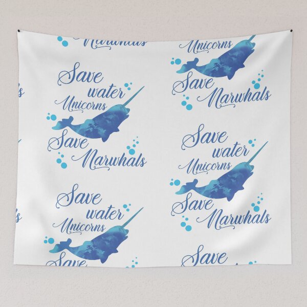 Item preview, Save water unicorns, Save Narwhals designed and sold by Soumita.