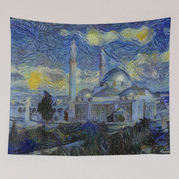 Item preview, Khaled bin Al-Walid Mosque View (Starrynight) designed and sold by Homsalgia.