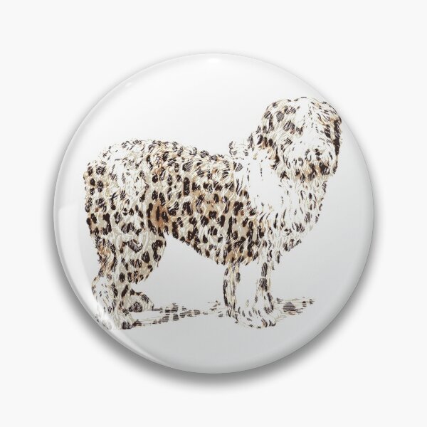 Item preview, catalan sheepdog , leopard print, cool design for dog lovers  designed and sold by cathelkav.