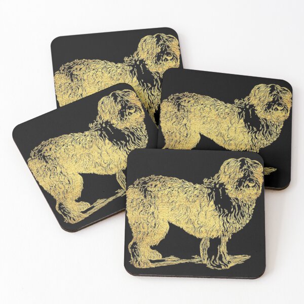 Item preview, catalan sheepdog , golden print, cool design for dog lovers  designed and sold by cathelkav.