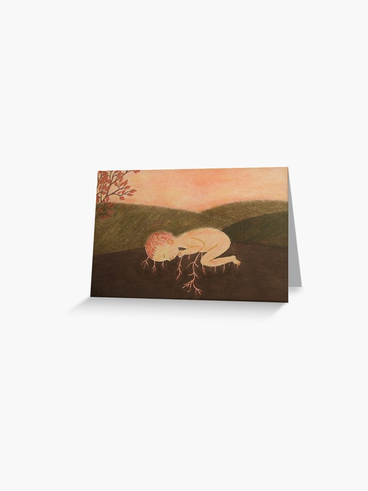 Carte De Vœux Bebe Graine Naissance Grossesse Nouveau Bebe Art Symbolique Par Claudineperonne Redbubble