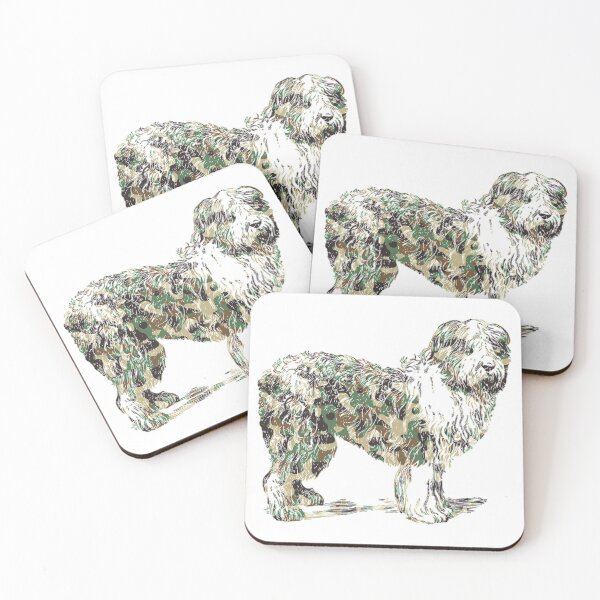 Item preview, catalan sheepdog , army print, cool design for dog lovers  designed and sold by cathelkav.