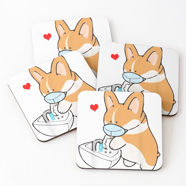 Item preview, Cute Corgi Dog Face Mask Hand Sanitizer Funny  designed and sold by MANIARTIST.
