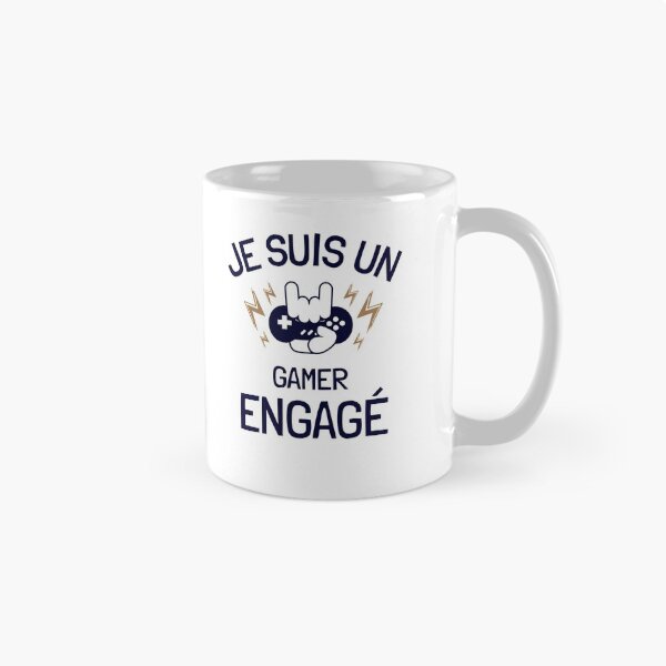 Aperçu de l'œuvre Je suis un gamer engagé humour geek anniversaire créée et vendue par joozybart.