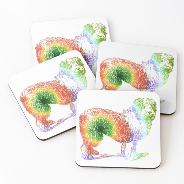 Item preview, catalan sheepdog , multi color print, cool design for dog lovers  designed and sold by cathelkav.