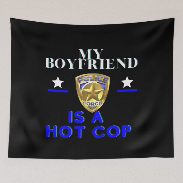 Item preview, MY BOYFRIEND IS A HOT COP POLICE HUSBAND POLICE WIFE designed and sold by JohnSit.
