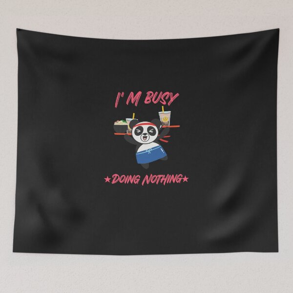 Item preview, I'm Busy Doing nothing Vintage Funny Lazy Panda Design designed and sold by mzakarya.