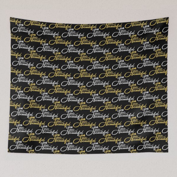 Item preview, Typography You Are Beautiful Seamless Pattern designed and sold by Skeenazlan.