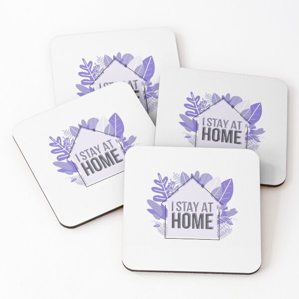 Item preview, I stay at home and stay safe slogan protection logo self quarantine times designed and sold by Zeedoherty.