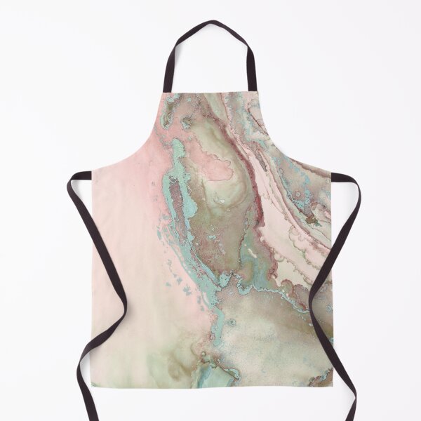 Item preview, Alcohol Ink Art Blush Teal  Elegant Pastel Marble Painting designed and sold by artsandsoul.