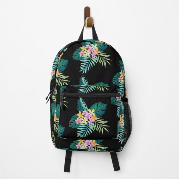 Item preview, Palm leaves, monstera and brightly colored flowers designed and sold by Sandra Brezina.