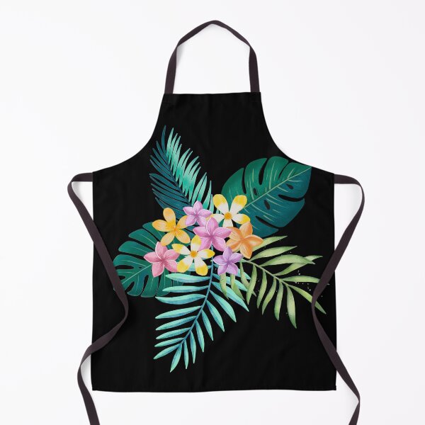 Item preview, Palm leaves, monstera and brightly colored flowers designed and sold by Sandra Brezina.