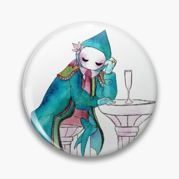 Item preview, Hollow Knight Quirrel Half Flower Watercolor designed and sold by marenorchid.