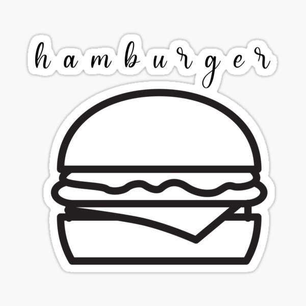 Hamburger Sticker For Sale By Mdpzart Redbubble 6052