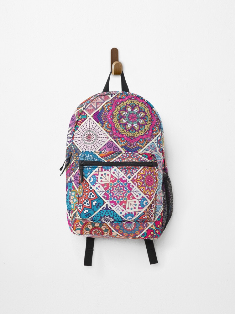 Thumbnail 1 of 3, Backpack, Colorful Mandala Pattern designed and sold by tridentfoundry.