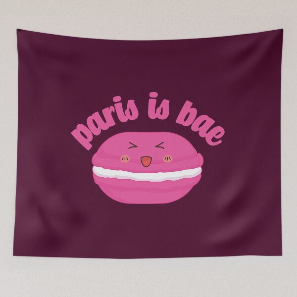 Item preview, Paris is Bae Cute Kawaii macaron dessert pun funny gift designed and sold by KawaiiPark.