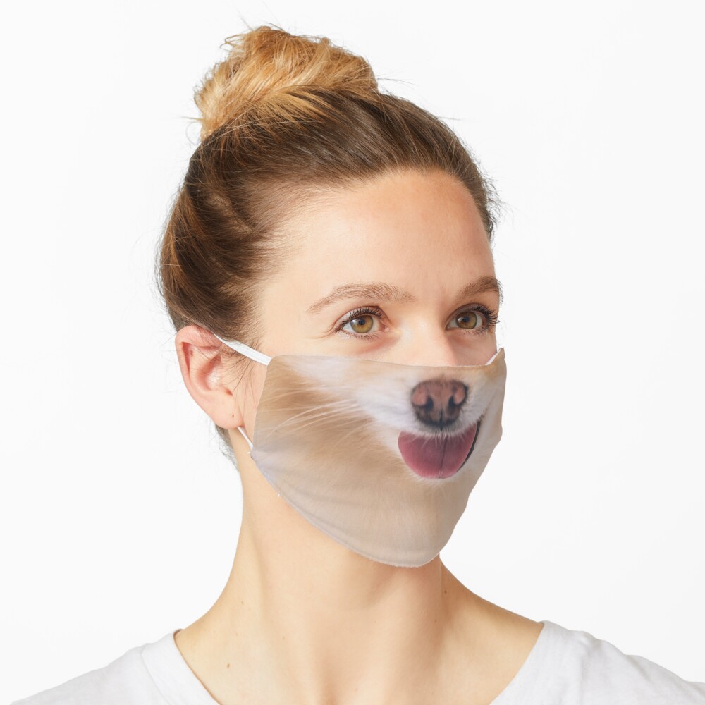 Cute Pomeranian Face Mask Mask