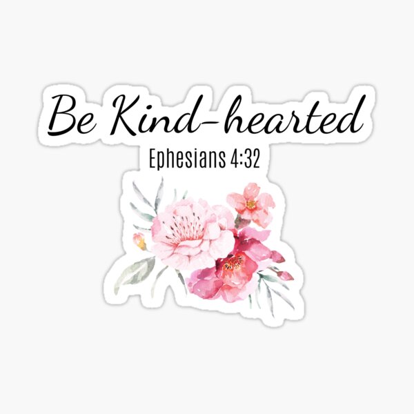 Be Kind and Compassionate Ephesians 4:32 Purple Floral 20 Oz