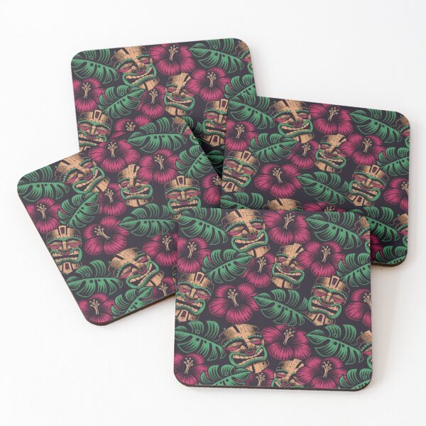 Item preview, Tiki Mask Tropical Pattern designed and sold by tridentfoundry.