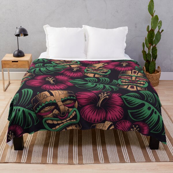 Item preview, Tiki Mask Tropical Pattern designed and sold by tridentfoundry.