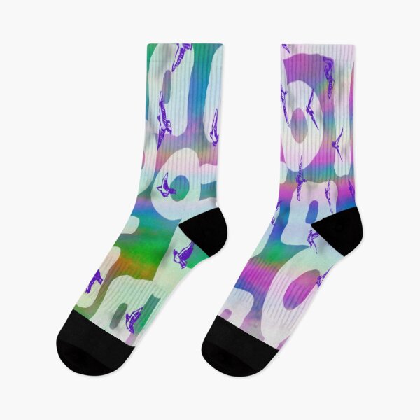 Item preview, Rainbow Neon Holographic Abstract Bird Pattern designed and sold by Earthchild8888.