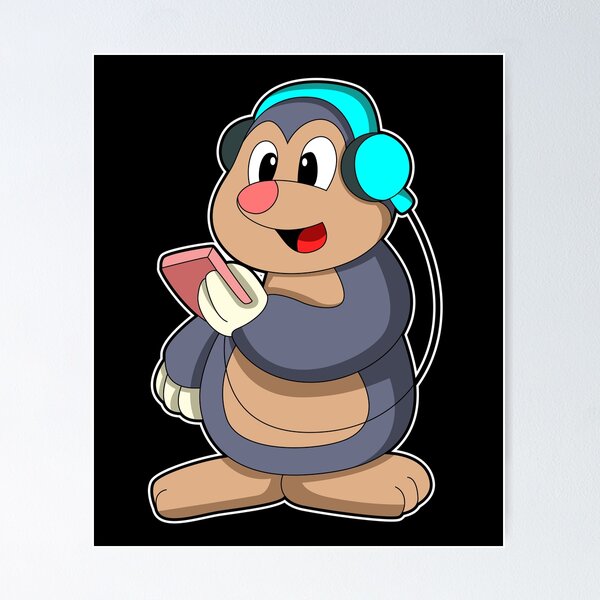 Item preview, Mole - Music with Headphone designed and sold by Snabdesign84.