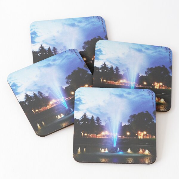 Item preview, Colorful fountain at night designed and sold by helenkaiy.