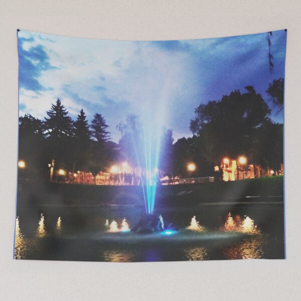 Item preview, Colorful fountain at night designed and sold by helenkaiy.