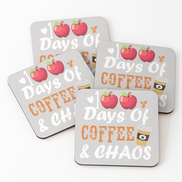 Item preview, 100 Days Of Coffee & Chaos Funny Teacher 100th Day Of School designed and sold by GINIART.