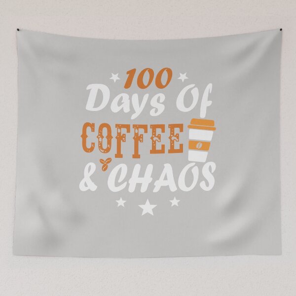 Item preview, 100 Days Of Coffee & Chaos Funny Teacher 100th Day Of School designed and sold by GINIART.