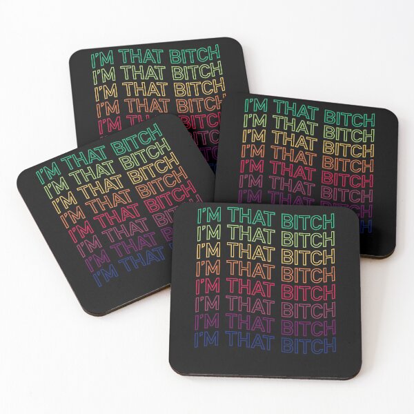 Item preview, I'm That Bitch - Retro Neon Rainbow Repetition designed and sold by ClickForMore.